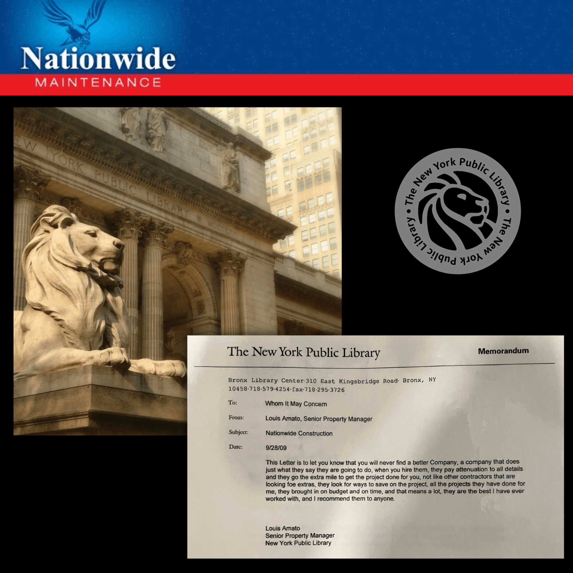Reference letter from NYPL — Bronx Library Center