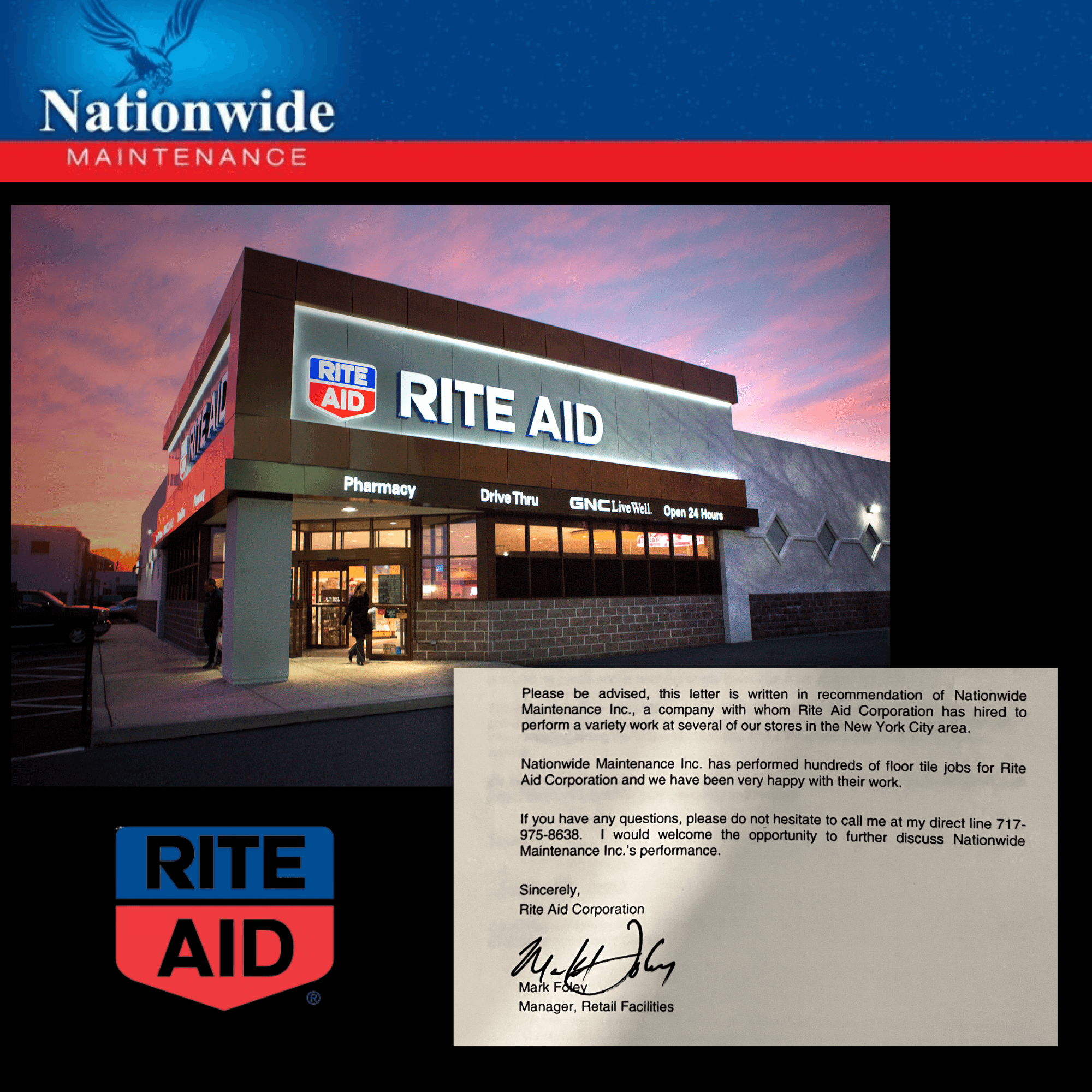 Reference letter from Rite Aid Corporation